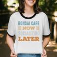 Bonsai Care Now Minimal Socializing Introvert Vintage Unisex Cotton Ringer T-Shirt