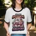 Book Lover Owl Reading Books Introvert Bookworm Unisex Cotton Ringer T-Shirt