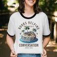 Books Helping Introvert Avoid Conversation Unisex Cotton Ringer T-Shirt Books Helping Introvert Avoid Conversation Unisex Cotton Ringer T-Shirt