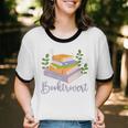Booktrovert Bookworm Introvert Bibliophile Booktrovert Unisex Cotton Ringer T-Shirt