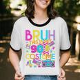 Bruh This Is My 90's Costume Nostalgia Mixtape 1990s Party Unisex Cotton Ringer T-Shirt