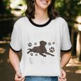 Chocolate Lab Dog Introvert Chocolate Labrador Retriever Unisex Cotton Ringer T-Shirt