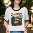 Christmas Movies Chill Retro VHS Holiday Nostalgia Unisex Cotton Ringer T-Shirt