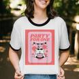 Cool Fun Cute Party Introvert Cat Character Unisex Cotton Ringer T-Shirt