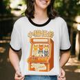 Cute Cats Retro 1980's Arcade Nostalgia Old Game Cabinet Unisex Cotton Ringer T-Shirt
