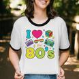 Dad I Love The 80's Retro 80s Nostalgia For Dad Premium Tri-Blend Unisex Cotton Ringer T-Shirt
