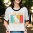 I Like Dogs And Maybe 3 People Introvert Unisex Cotton Ringer T-Shirt I Like Dogs And Maybe 3 People Introvert Unisex Cotton Ringer T-Shirt