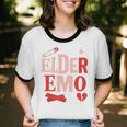Elder Emo Retro Punk Typography Nostalgia Premium Tri-Blend Unisex Cotton Ringer T-Shirt