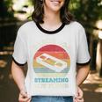 Error 404 Streaming Not Found Nostalgia VHS Retro Tape Unisex Cotton Ringer T-Shirt