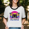 Ew Cat Misanthrope Introvert Synthwave 80s Unisex Cotton Ringer T-Shirt Ew Cat Misanthrope Introvert Synthwave 80s Unisex Cotton Ringer T-Shirt