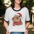 Ew People Capybara Christmas Introvert Holiday Humor Unisex Cotton Ringer T-Shirt Ew People Capybara Christmas Introvert Holiday Humor Unisex Cotton Ringer T-Shirt