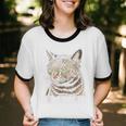 Ew People Cat Tabby Cat Antisocial Grumpy Introvert Unisex Cotton Ringer T-Shirt