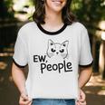 Ew People Introverts Stay Home Socially Awkward Unisex Cotton Ringer T-Shirt