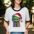 Ew People Meowy Cat Christmas Introvert Men Women Unisex Cotton Ringer T-Shirt