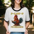 F-CAW-F I'm Reading Chicken Book Lover Introvert Meme Unisex Cotton Ringer T-Shirt