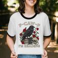 F-CAW-F I'm Reading Crow Book Lover Introvert Meme Unisex Cotton Ringer T-Shirt F-CAW-F I'm Reading Crow Book Lover Introvert Meme Unisex Cotton Ringer T-Shirt