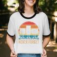 Never Forget Retro 80s 90s Floppy VHS Cassette Nostalgia Unisex Cotton Ringer T-Shirt