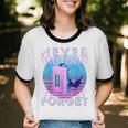 Never Forget Retro 80s 90s Nostalgia Unisex Cotton Ringer T-Shirt