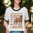 Fox Red Labrador Retriever Introvert Foxred Lab Unisex Cotton Ringer T-Shirt