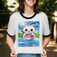 Frutiger Aero Aesthetic Tech Kawaii Ramen Cat Fishes Raglan Baseball Tee Unisex Cotton Ringer T-Shirt Frutiger Aero Aesthetic Tech Kawaii Ramen Cat Fishes Raglan Baseball Tee Unisex Cotton Ringer T-Shirt