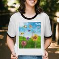 Frutiger Aero Aesthetic Tech Scenery Fishes Sunflower Raglan Baseball Tee Unisex Cotton Ringer T-Shirt Frutiger Aero Aesthetic Tech Scenery Fishes Sunflower Raglan Baseball Tee Unisex Cotton Ringer T-Shirt
