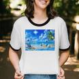 Frutiger Aero Beach Y2k Aesthetic Palm Tree Sand Ocean Men Women Girls Kids Unisex Cotton Ringer T-Shirt Frutiger Aero Beach Y2k Aesthetic Palm Tree Sand Ocean Men Women Girls Kids Unisex Cotton Ringer T-Shirt