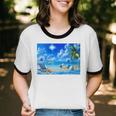Frutiger Aero Beach Y2k Aesthetic Palm Tree Sand Ocean Unisex Cotton Ringer T-Shirt Frutiger Aero Beach Y2k Aesthetic Palm Tree Sand Ocean Unisex Cotton Ringer T-Shirt