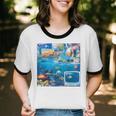 Frutiger Aero Retro Vibes Y2K Retro Grunge Unisex Cotton Ringer T-Shirt