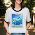 Frutiger Aero Skeuomorphism User Interface Nostalgia Premium Tri-Blend Unisex Cotton Ringer T-Shirt
