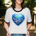 Frutiger Aero Y2K Heart Unisex Cotton Ringer T-Shirt Frutiger Aero Y2K Heart Unisex Cotton Ringer T-Shirt