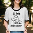Go Away I'm Introverting Cat Introvert Anxiety Anxious Unisex Cotton Ringer T-Shirt Go Away I'm Introverting Cat Introvert Anxiety Anxious Unisex Cotton Ringer T-Shirt