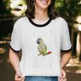 Green Cheek Conure Introvert Parrot Bird Conure Unisex Cotton Ringer T-Shirt