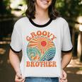 Groovy Brother 70s Aesthetic Nostalgia 1970's Retro Brother Unisex Cotton Ringer T-Shirt