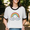 I Hate Everybody Rainbow Sarcastic Grumpy Introvert Unisex Cotton Ringer T-Shirt