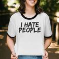 I Hate People Graffiti Introverts Meme Loner Unisex Cotton Ringer T-Shirt I Hate People Graffiti Introverts Meme Loner Unisex Cotton Ringer T-Shirt
