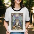 The Hermit Cat Tarot Card Introvert By Georgi Unisex Cotton Ringer T-Shirt
