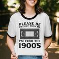Over The Hill Please Be Patient I'm From The 1900s VHS Unisex Cotton Ringer T-Shirt