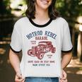 Hotrod Rebel Automotive Nostalgia Old Car Distressed Unisex Cotton Ringer T-Shirt