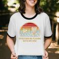 Id Rather Be Playing With My Disc Introvert Disc Golf Unisex Cotton Ringer T-Shirt