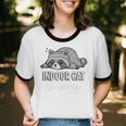 Indoor Cat Energy Raccoon Introvert Anti Social Mascot Unisex Cotton Ringer T-Shirt Indoor Cat Energy Raccoon Introvert Anti Social Mascot Unisex Cotton Ringer T-Shirt