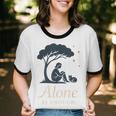 Introvert Alone Is Enough Social Battery Low Antisocial Unisex Cotton Ringer T-Shirt