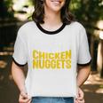 Introvert Antisocial Chicken Nugget Lover Foodie Unisex Cotton Ringer T-Shirt