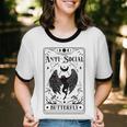 Introvert Apparel Emporium Mothman Tarot Card Antisocial Butterfly Cryptozoologist -Adults Grey Unisex Cotton Ringer T-Shirt Introvert Apparel Emporium Mothman Tarot Card Antisocial Butterfly Cryptozoologist -Adults Grey Unisex Cotton Ringer T-Shirt
