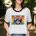 Introvert Cat How Do I Block You Retro Cat Sarcastic Men Women Girls Unisex Cotton Ringer T-Shirt