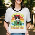 Introvert Cats Sarcasm Cat Lover Introverts Unisex Cotton Ringer T-Shirt