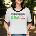 Introvert Low Battery My Connection Compass Unisex Cotton Ringer T-Shirt Introvert Low Battery My Connection Compass Unisex Cotton Ringer T-Shirt