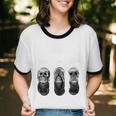 Introvert Relaxation Me Myself And Silence Skulls Unisex Cotton Ringer T-Shirt