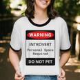Introvert Warning Danger Do Not Pet Disturb Anti-Social Unisex Cotton Ringer T-Shirt Introvert Warning Danger Do Not Pet Disturb Anti-Social Unisex Cotton Ringer T-Shirt