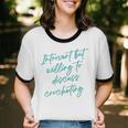 Introvert But Willing To Discuss Crocheting Unisex Cotton Ringer T-Shirt Introvert But Willing To Discuss Crocheting Unisex Cotton Ringer T-Shirt
