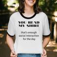 Introvert “You Read My Shirt” Tee T-Shirt Unisex Cotton Ringer T-Shirt Introvert “You Read My Shirt” Tee T-Shirt Unisex Cotton Ringer T-Shirt